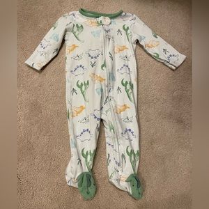 Dinosaur Green Trim Just One You by Carter’s Sleep N Play Footie Pajamas 6m